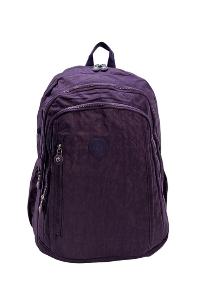 Klinkır Kadın Sırt Çantası Büyük Boy Yağmur Geçirmez Hafif Kumaş Çok Cepli Okul Çantası 45*30 Cm - 6