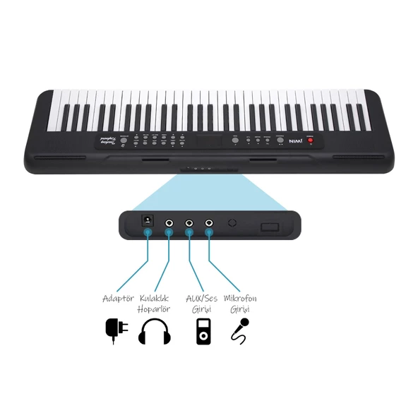 Jwin CTK-3000 61 Tuş Hassasiyetli Org (5 Oktav) - Siyah - 5