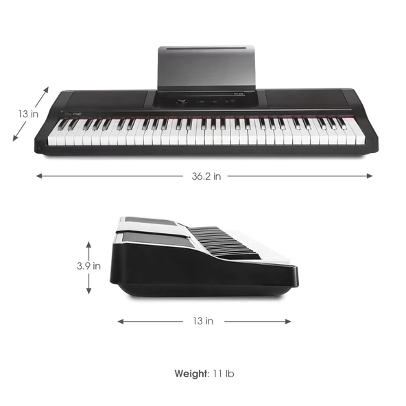 The ONE SK-TOK 61 Tuş Hassasiyetli Akıllı Org, MIDI Klavye - Siyah - 2