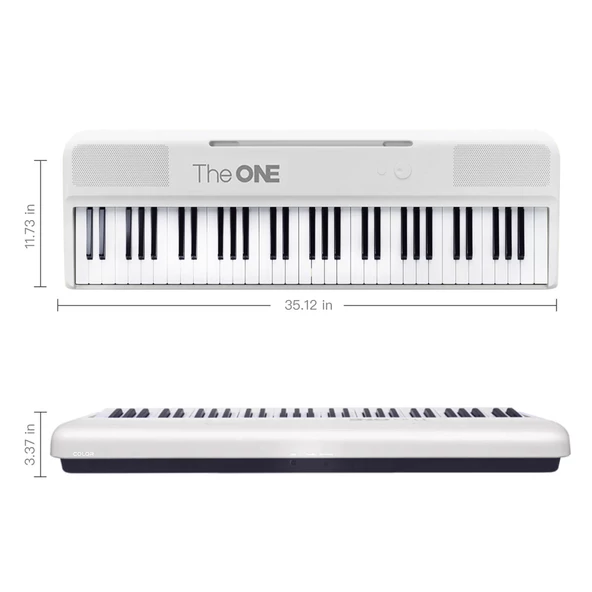 The ONE SK-COLOR Akıllı Taşınabilir 61 Işıklı Tuşlu Bluetooth Org - Beyaz - 2
