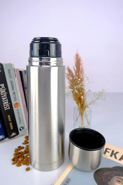 Digithome Çift Katmanlı Paslanmaz Çelik Termos Bardak 750 Ml Gri - 05359 C1-1-154 - 2