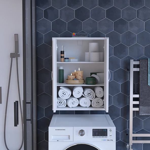 Modilayn ERA 55 x 85 x 32,5 cm Makine Üstü Çok Amaçlı Asma Banyo & Mutfak Dolabı - 3