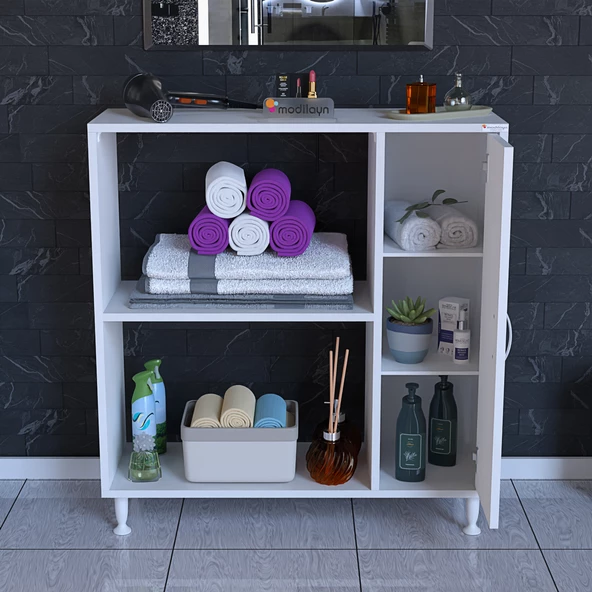 Modilayn URLA 90 x 95,5 x 32,5 cm Kapaklı Çok Amaçlı Banyo & Mutfak Dolabı - 4