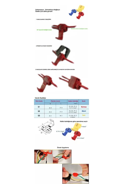 Kablo Birleştirici Klemens Quick Splice Konnektör 10 Adet - Resim 4