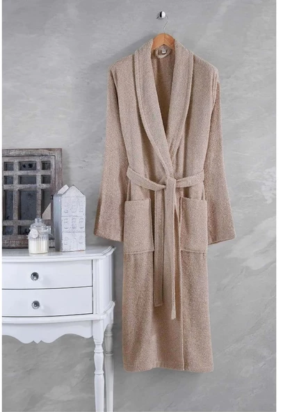 Favorita Towel Pamuk Dokuma bornoz  bej ML Beden