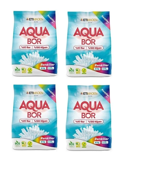 Aquabor Renkliler İçin 6 kg 4'lü Toz Deterjan - 2