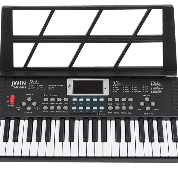 Jwin CMK-1461 61 Tuşlu Elektronik Org (Etiket, Mikrofon ve Adaptör Hediye) - Resim 4