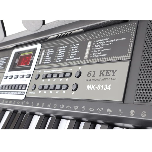 Jwin MK-6134 61 Tuşlu Elektronik Org (Mikrofon ve Adaptör Hediye) - 5