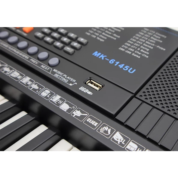 Jwin MK-6145U 61 Tuşlu Elektronik Org (Mikrofon ve Adaptör Hediye) - 4