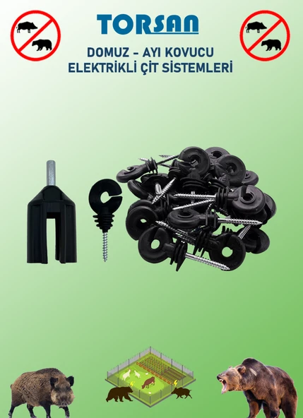 TORSAN 220V ADAPTÖRLÜ PRO 2000 Elektrikli Çit Sistemi ( Domuz - Ayı Kovucu ) 2000MT - 4