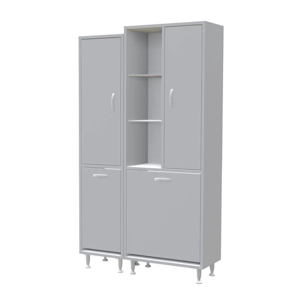 MODİLAYN Forbest İnci 95 x 165 cm Çamaşır Hazneli Çok Amaçlı Banyo & Mutfak Dolabı - 8