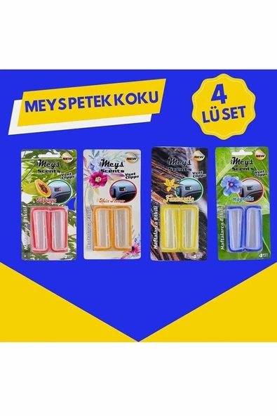 Oto Petek Kalorifer Kokusu - 4paket (16ADET)karışık Çeşit