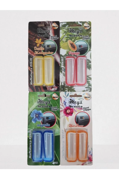 Meys Karışık Izgara Clips Oto Kokusu 4 Paket (16 Adet)