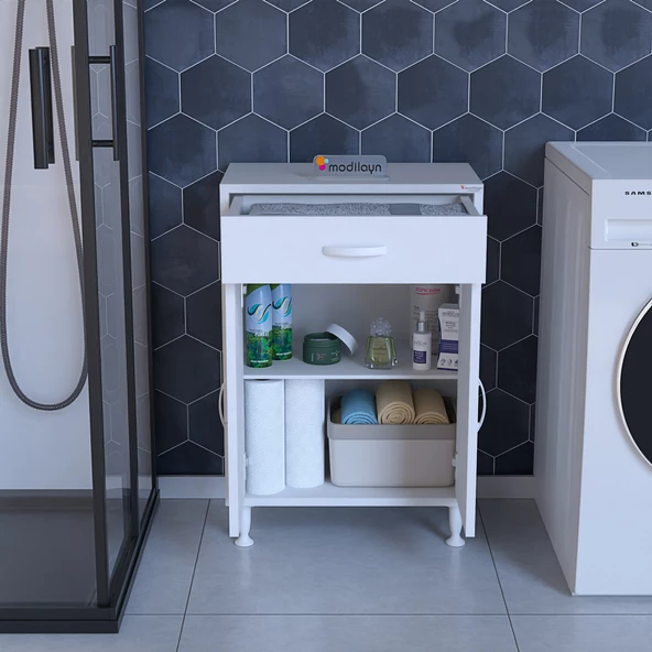 Modilayn EMİR 55 x 88 x 32,5 cm Çekmeceli Çok Amaçlı Banyo & Mutfak Dolabı - 3