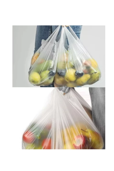 Şeffaf Atlet Poşet Küçük Boy 24x43 cm 1 Paket Takriben 300 Adet - 3