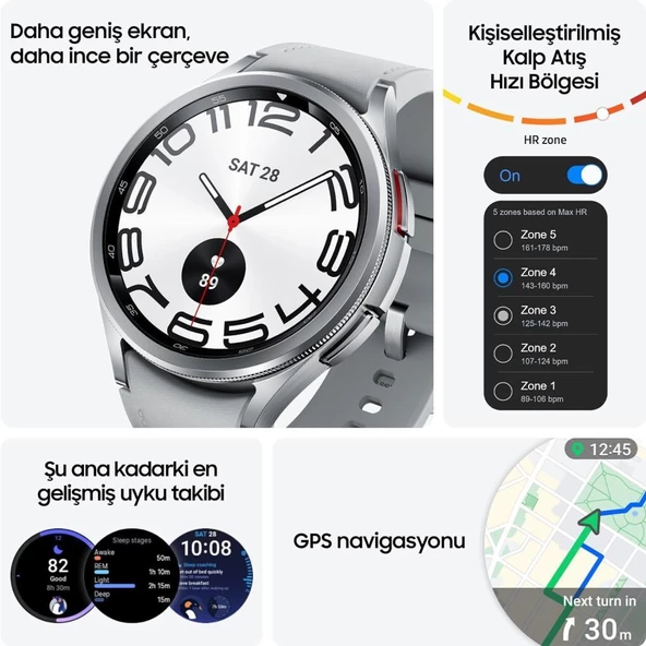 Samsung Galaxy Watch 6 Classic 47mm Gümüş Akıllı Saat - OUTLET - 4
