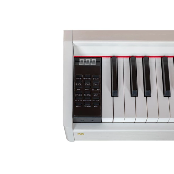 Jwin Sapphire SDP-100 Tuş Hassasiyetli 88 Tuşlu Dijital Piyano - Beyaz - 3