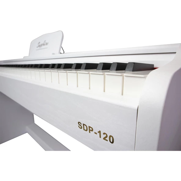 Jwin Sapphire SDP-120 Çekiç Aksiyonlu 88 Tuşlu Dijital Piyano - Beyaz - 4