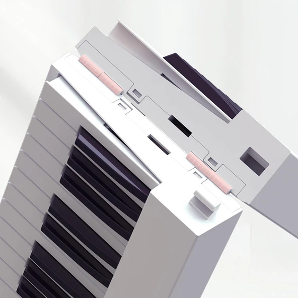 Jwin JDP-8830 Tuş Hassasiyetli Katlanabilir Bluetooth + Şarjlı Piyano - Beyaz - 5