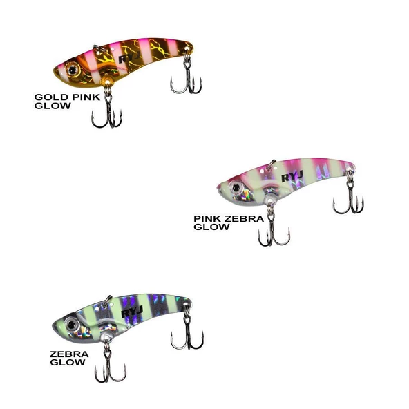 Ryuji Mirror Vib 4.5cm 9gr Vibrasyon Yem  Pink Zebra Glow - 2