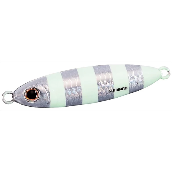 Shimano Ocea Stinger Butterfly Flat Light 72mm 50gr Metal Jig Yem  001 Zebra - 1