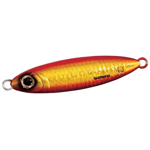 Shimano Ocea Stinger Butterfly Flat Light 85mm 80gr Metal Jig Yem  004 Red Gold ürün görseli 1