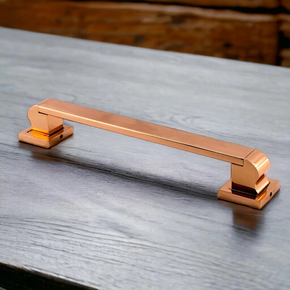 Sürgülü Kapı Çekme Kolu Tutma Kulpu Kulbu Çelik Dış Kapı Tutamağı Kol Bakır 30 Cm - 5