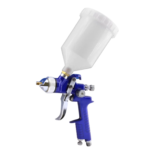 Metal Ahşap Plastik Yüzey Boyama Tabancası Üstten Depolu Havalı Boya Tabanca 600 ml 1.7 mm Uç - 4