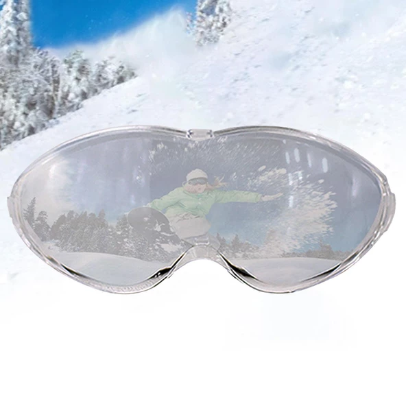 Bellasimo Çerçevesiz Kayak Gözlüğü Camı Lens Değiştirebilir Cam Antifog Güneş Kar Gözlük Camı Şeffaf - 8