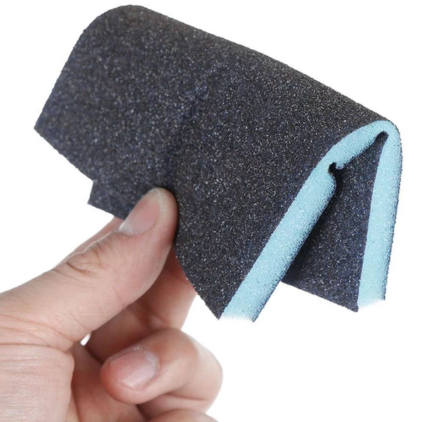 Yassı Sünger Zımpara 9.5 x 12.5 cm Takoz Blok Flex Taşlama Ahşap El Zımparası kum Seti 6 Adet - 5