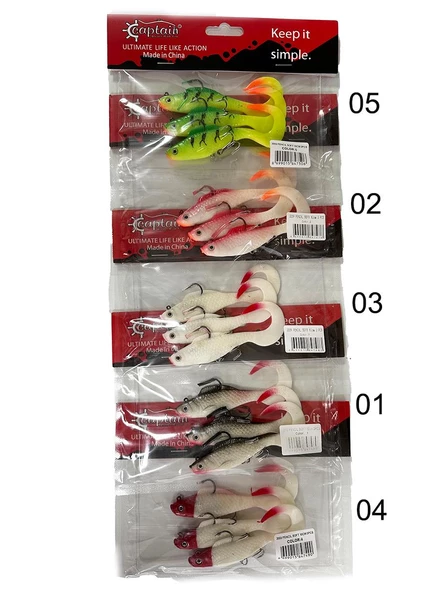 Captain 3559 Pencil Soft 10cm 12.5gr Turna Silikonu 3 Adet - Resim 2