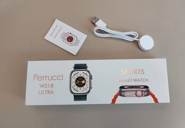 Ferrucci WS18 Ultra Sports Smart Watch Akıllı Kol Saati  Sesli Konuşma Yapabilir Mesaj Ve Bildirimlerinizi Görebilirsiniz FC-SMART-WS18ULTRA.07 - 4