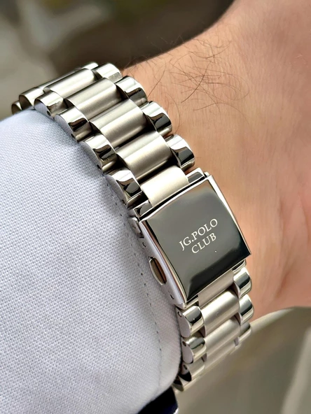 JPC.0223.1375.10 JG.POLO CLUB ERKEK ÇELİK KORDON ÇELİK KASA ORJİNAL KOL SAATİ - 3