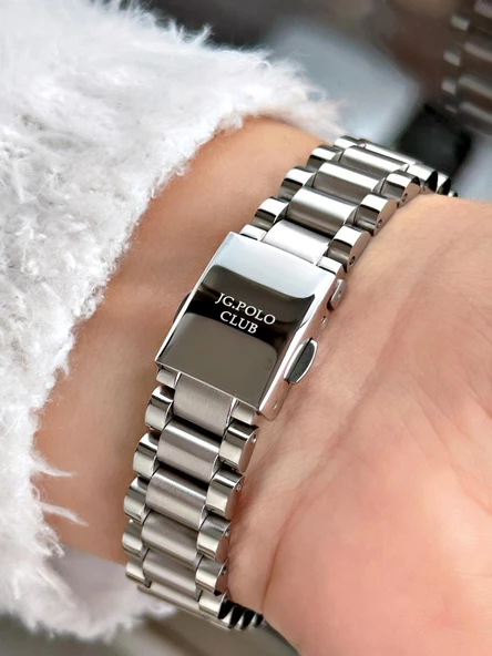 JPC.0223.1376.07 JG.POLO CLUB KADIN ÇELİK KORDON ÇELİK KASA ORJİNAL KOL SAATİ - 2