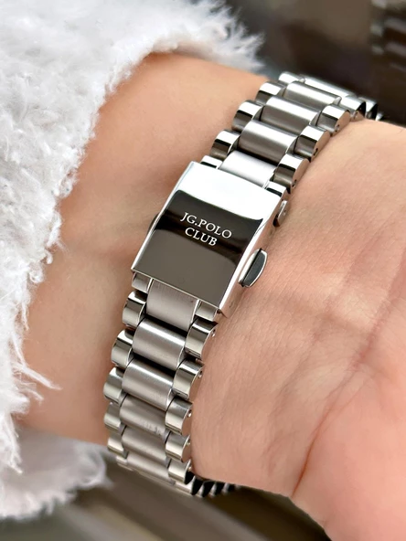JPC.0223.1376.08 JG.POLO CLUB KADIN ÇELİK KORDON ÇELİK KASA ORJİNAL KOL SAATİ - 3