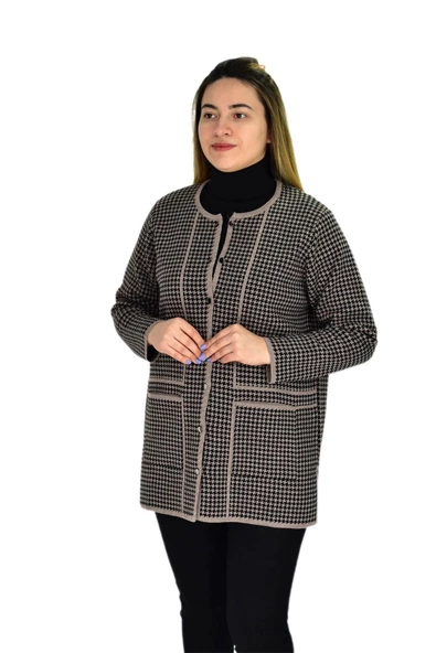Kadın Cepli Triko Hırka BGL-ST03348 - 4