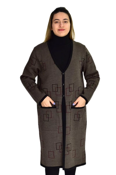 Kadın Triko Uzun Hırka UC1574 BGL-ST03457 - Resim 2