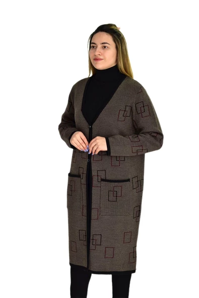 Kadın Triko Uzun Hırka UC1574 BGL-ST03457 - Resim 5