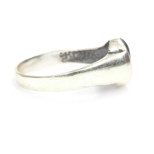 925 Ayar Gümüş Onix Taşlı Erkek Yüzük - Resim 2