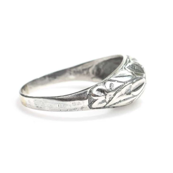 925 Ayar Gümüş İşlemeli Yüzük - Resim 2