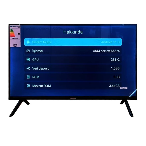 ROSE ATV-332 32inç 82 Ekran Android+Uydu Alıcılı Televizyon - 2