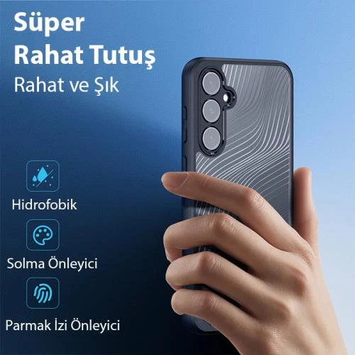 Polham Samsung Galaxy S23 FE İle Uyumlu Mat Silikon Kılıf, Buzlu Sert Solmaz Parmaz İzi Önleyici Kılıf - 2