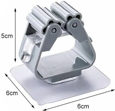 4 Adet Gri Renk Paspas Süpürge Fırça Ve Mop Askısı Sap Tutucu Mop Tutucu - 2