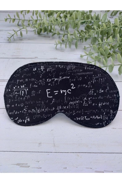 E=mc2 Fizik Formül Uyku Bandı Göz Bandı Baskılı Pamuk Seyahat Uyku Bandı