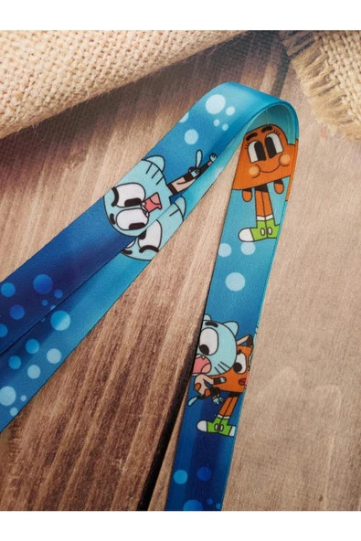 Gumball Mavi Kart Askısı Yaka Kartı Boyun Askı Ipi - 3