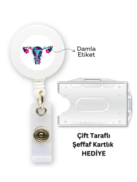 Uterus Yoyo Yaka Kartlığı Yatay Dikey Kart Koruyucu