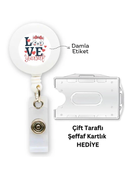 Love Yourself Yoyo Yaka Kartlığı Yatay Dikey Kart Koruyucu