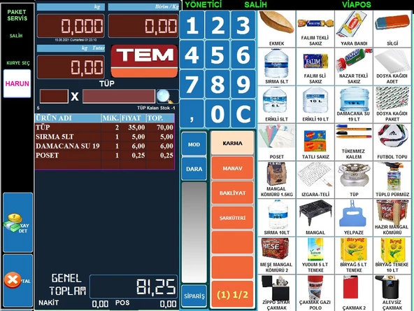 Market Barkod Sistemi Uygun Set