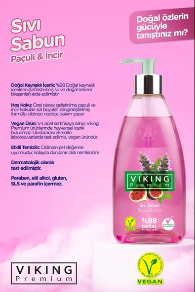Viking Premium Sıvı Sabun Paçuli & İncir 500 ml 2 Adet - Resim 3