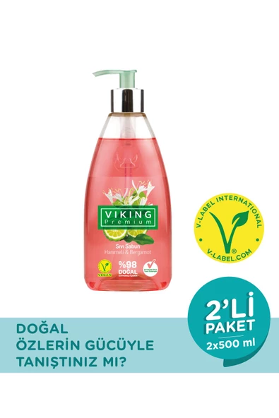 Viking Premium Sıvı Sabun Hanımeli&Bergamot 500 ml 2 Adet - 2